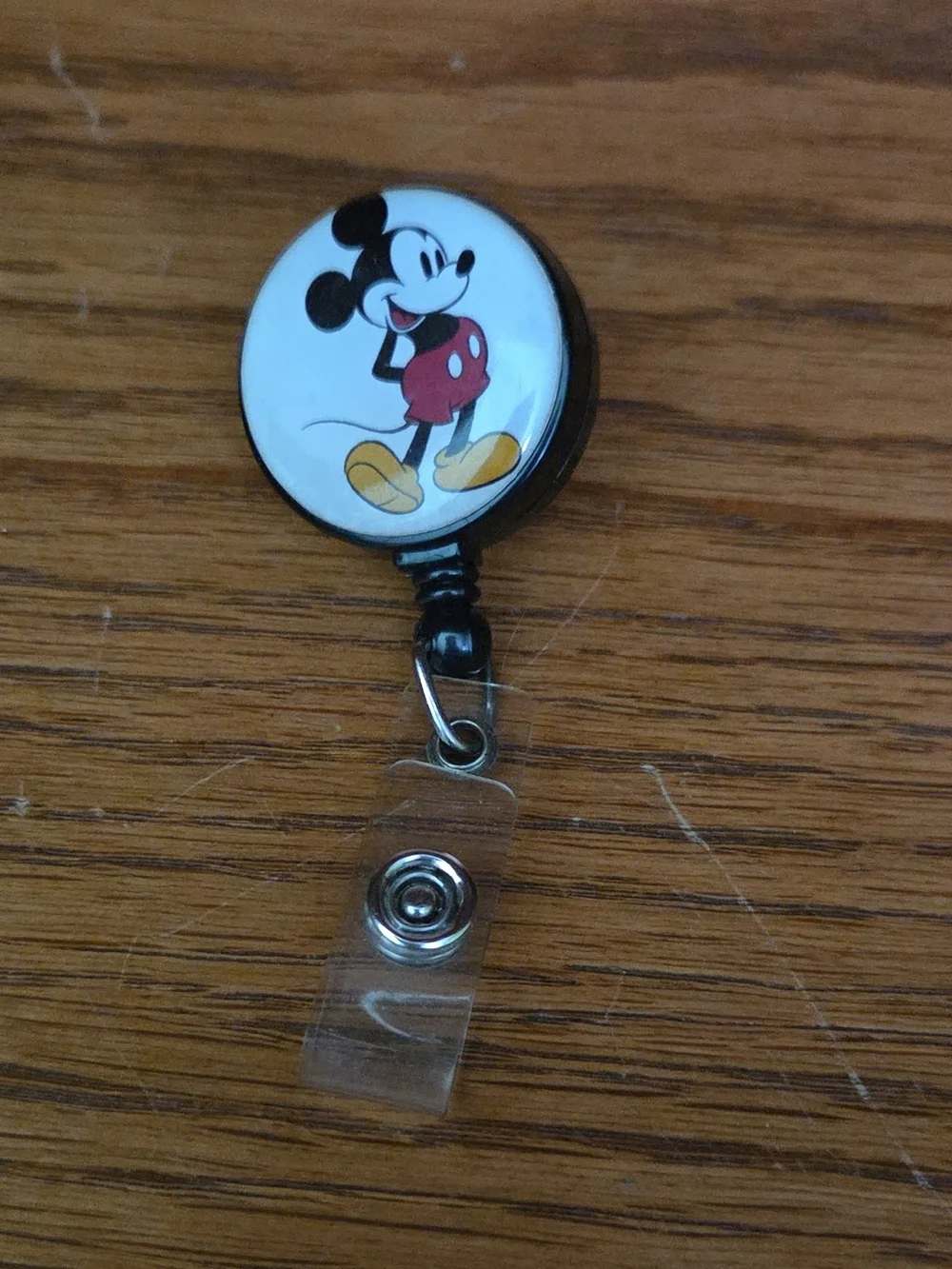 Disney Mickey Mouse Retractable Badge Reel - Black/White/Red/Yellow